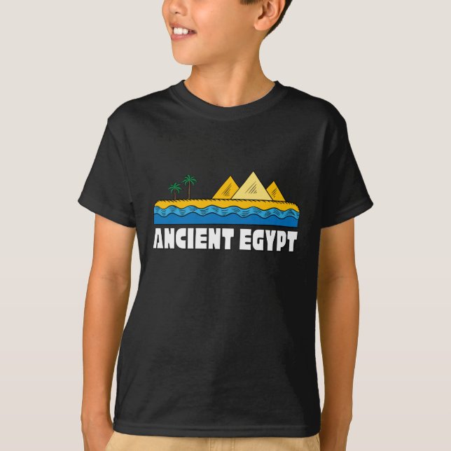 Ancient Egypt T Shirt, Pyramids Tee (Front)