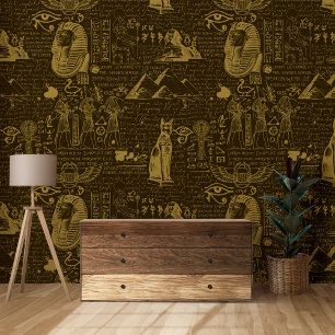 Ancient Egypt Theme Pyramid Pharaoh Anubis Symbols Wallpaper