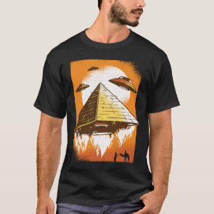 Ancient Egypt UFO Alien Flying T-Shirt