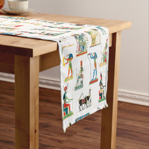 Ancient Egypt Vintage Egyptian Pattern Short Table Runner