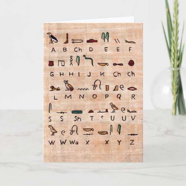 Ancient Egyptian Alphabet Greeting Card (Front)