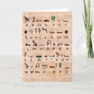 Ancient Egyptian Alphabet Greeting Card