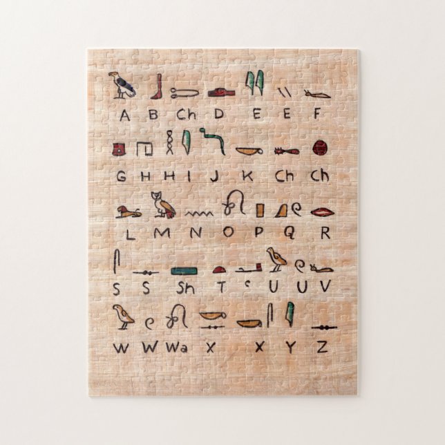 Ancient Egyptian Alphabet  Jigsaw Puzzle (Vertical)