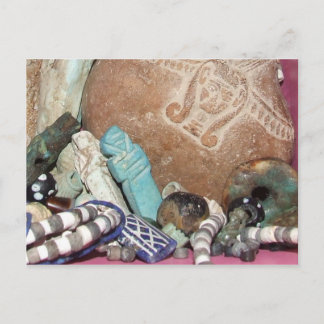 Ancient Egyptian amulets and beads Postcard