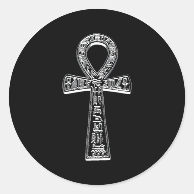 Ancient Egyptian Ankh Classic Round Sticker (Front)
