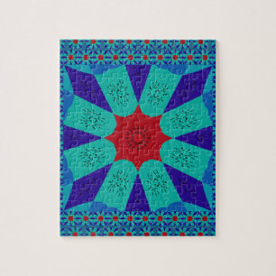 Ancient Egyptian Art: A Vibrant Mandala.  Jigsaw Puzzle