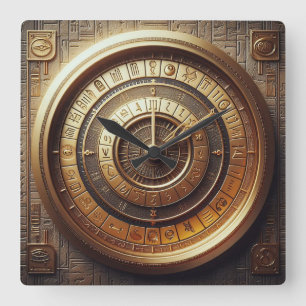Ancient Egyptian Background  Square Wall Clock