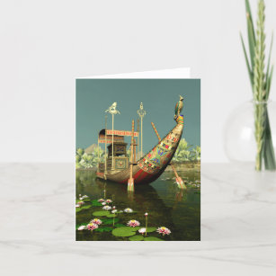 Ancient Egyptian Barge Note Card