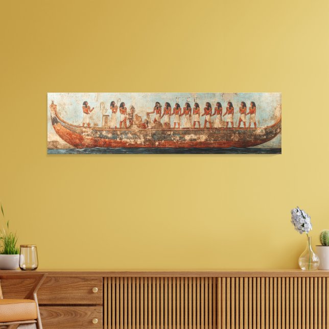 Ancient Egyptian Boat Wall Art – Mythology Journey (Insitu(LivingRoom))