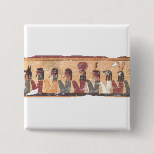Ancient Egyptian Book of the Dead Judgement 2 Inch Square Button
