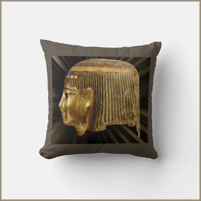Ancient Egyptian Bronze and Gold Throw Pillow (Creator Uploaded)