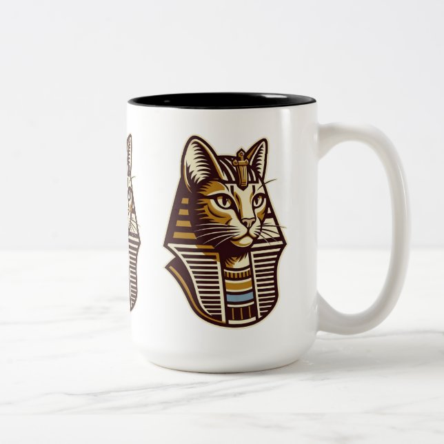 Ancient Egyptian Cat Coffee Mug – Pharaoh Cat Desi (Right)