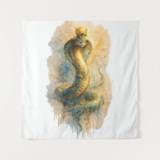 Ancient Egyptian Cobra Golden Uraeus Mythology Tapestry