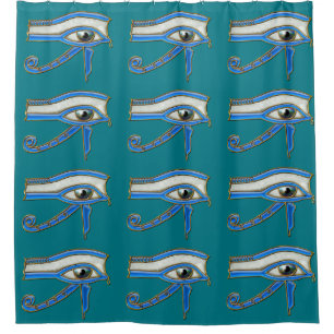 Ancient Egyptian Eye of Horus in Blue
