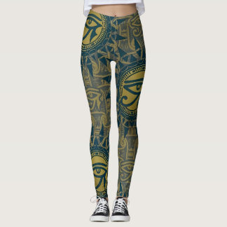 Ancient Egyptian Eye of Ra Sun Symbol Leggings