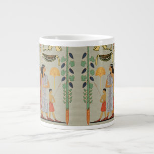 ancient egyptian giant decorated colourful paintin large coffee mug