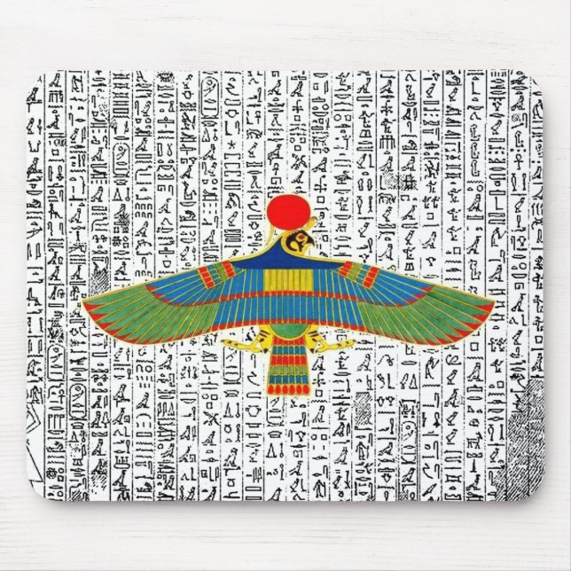 Ancient Egyptian God Horus Hawk Mousepad (Front)