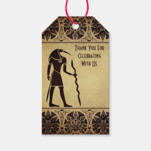Ancient Egyptian God Thoth Golden Wedding Gift Tags