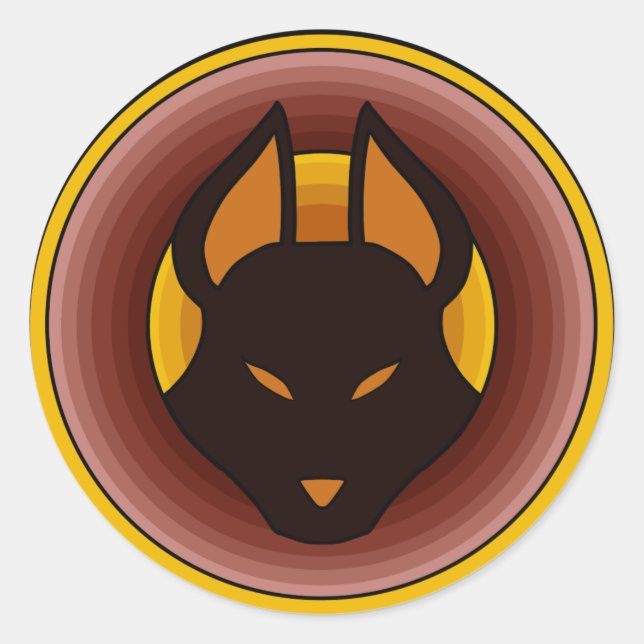 Ancient Egyptian God Wepwawet Logo Sticker (Front)