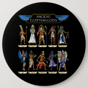 Ancient Egyptian Gods 6 Inch Round Button