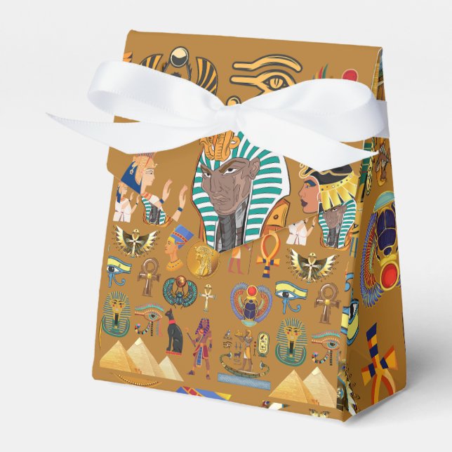 Ancient Egyptian Hieroglyphic -Pattern Hieroglyphi Favor Box (Front Side)