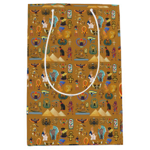 Ancient Egyptian Hieroglyphic -Pattern Hieroglyphi Medium Gift Bag