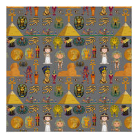 Ancient Egyptian Hieroglyphic -Pattern Pharaoh 