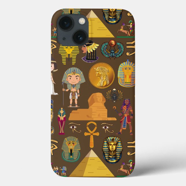 Ancient Egyptian Hieroglyphic -Pattern Symbol  Case-Mate iPhone Case (Back)