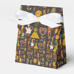 Ancient Egyptian Hieroglyphic Pattern Symbol Favor Box