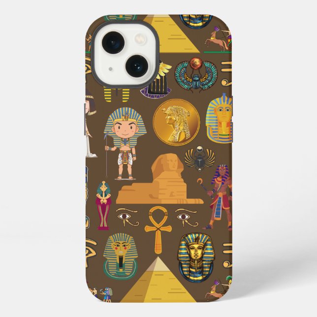 Ancient Egyptian Hieroglyphic -Pattern Symbol  iPhone Case (Back)