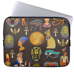 Ancient Egyptian Hieroglyphic Pattern Symbol       Laptop Sleeve