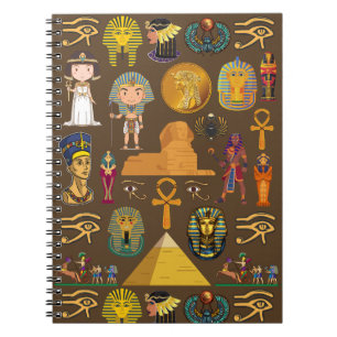Ancient Egyptian Hieroglyphic -Pattern Symbol  Notebook