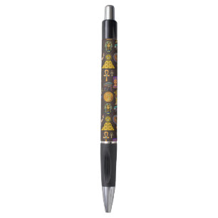 Ancient Egyptian Hieroglyphic Pattern Symbol Pen