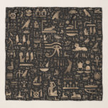 Ancient Egyptian hieroglyphs - Black and gold Scarf<br><div class="desc">Ancient Egyptian hieroglyphs - Black and gold</div>