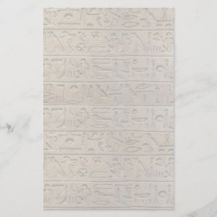 Ancient Egyptian Hieroglyphs Design Writing Paper