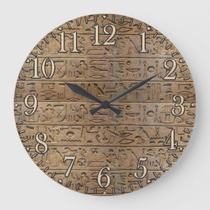 Ancient Egyptian Hieroglyphs Designer Clock