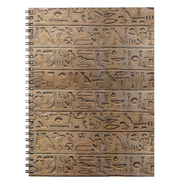 Ancient Egyptian Hieroglyphs Designer Gift Notebook (Front)