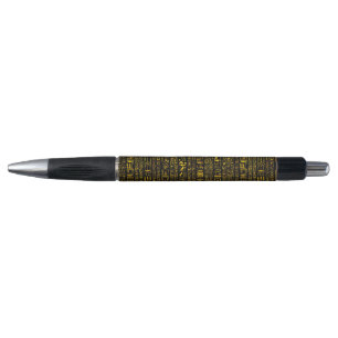 Ancient Egyptian hieroglyphs gold and black colour Pen