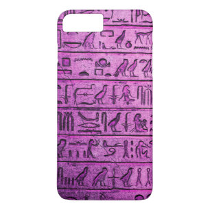 Ancient Egyptian Hieroglyphs Purple iPhone 7 Plus iPhone 8 Plus/7 Plus Case