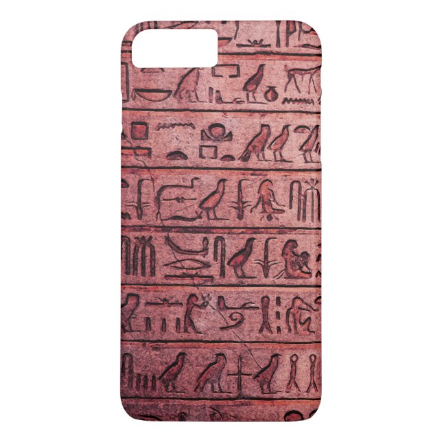 Ancient Egyptian Hieroglyphs Red iPhone 7 Plus Case-Mate iPhone Case (Back)