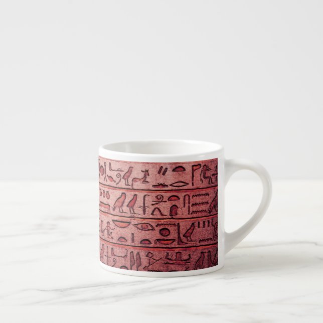 Ancient Egyptian Hieroglyphs Red Specialty Mug (Right)