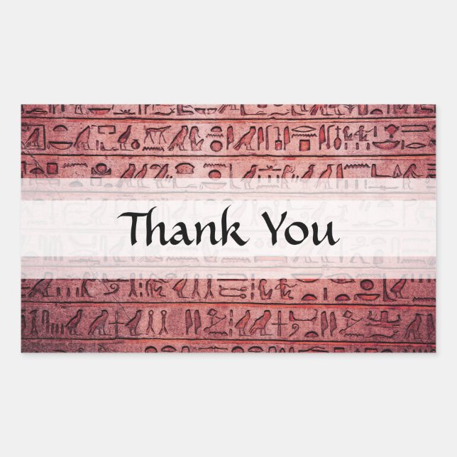 Ancient Egyptian Hieroglyphs Red Sticker (Front)