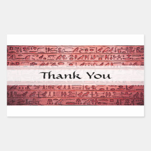 Ancient Egyptian Hieroglyphs Red Sticker