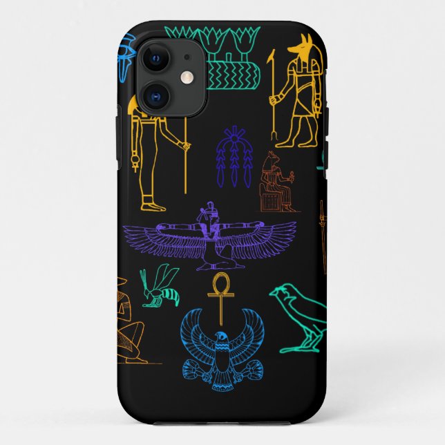 Ancient Egyptian Hieroglyphs & Symbols Case-Mate iPhone Case (Back)
