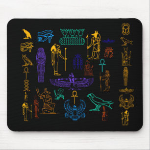 Ancient Egyptian Hieroglyphs & Symbols Mouse Pad