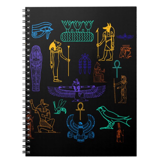 Ancient Egyptian Hieroglyphs & Symbols Notebook (Front)