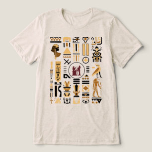 Ancient Egyptian Hieroglyphs Tri-Blend Shirt