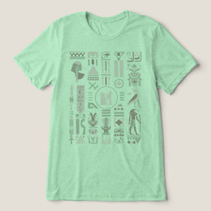 Ancient Egyptian Hieroglyphs Tri-Blend Shirt