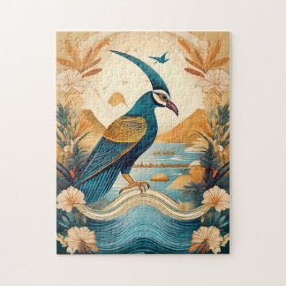 Ancient Egyptian Hoopoe Art Print Puzzle