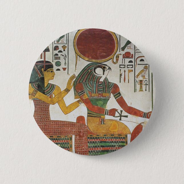 Ancient Egyptian Horus 2 Inch Round Button (Front)